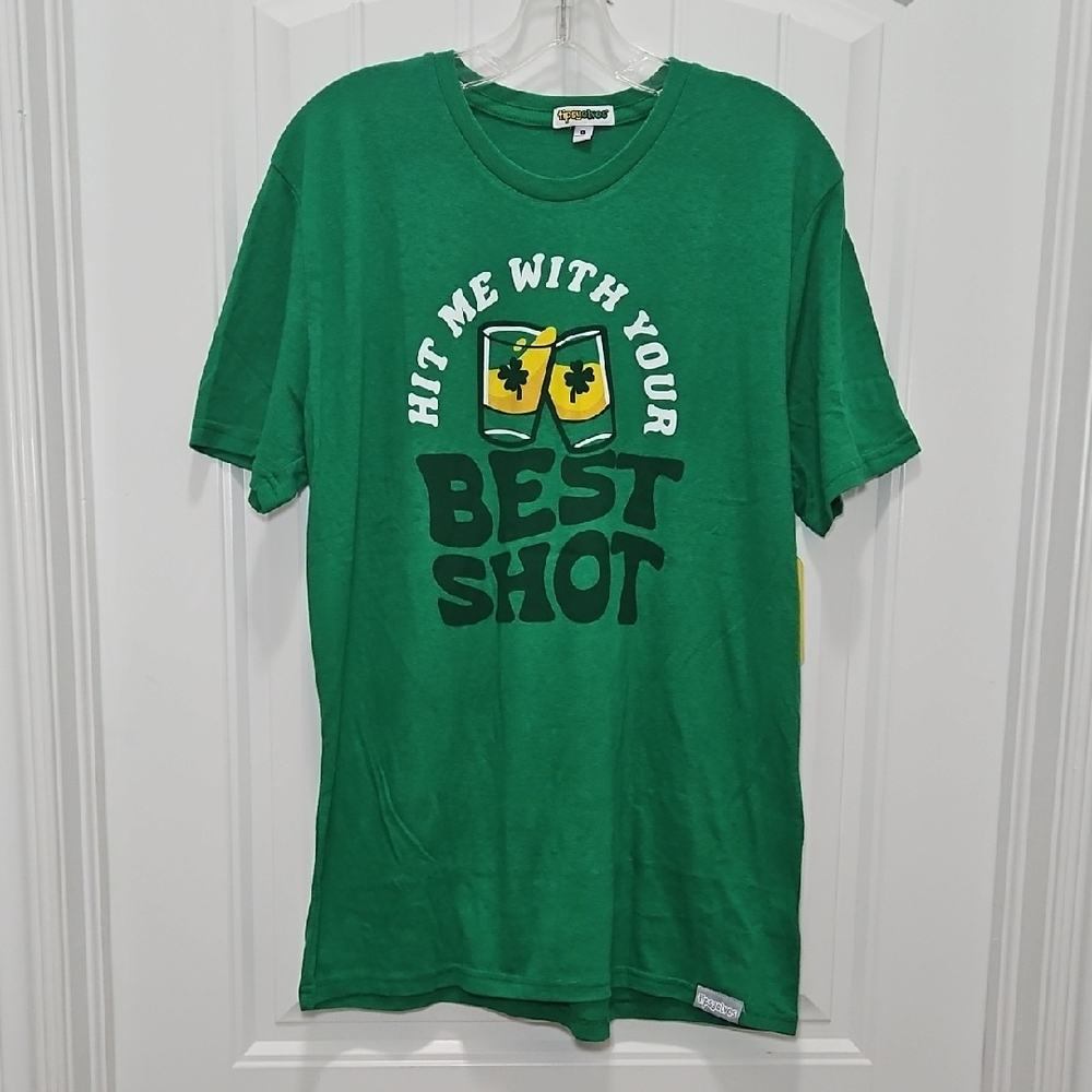 Tipsy Elves Green "Hit Me With Your Best Shot" Graphic Tee
